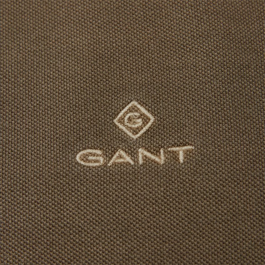Gant T-shirts SUNFADED PIQUE SS RUGGER SS22 UTILITY GREEN